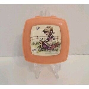 VTG RARE PINK Lucite SANYO Mirror Music Box Sound of Music JAPAN Signed Boon